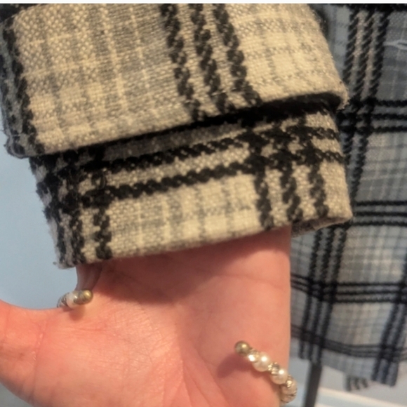 Plaid Double-Breasted Women's Coat - Picture 4 of 13